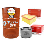 Cambio Aceite Total 5w30 4l + Kit De Filtros Kangoo 1.6 K4m