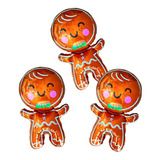 Pack Set Globos Galleta De Jengibre Navideña 70cm X 3u