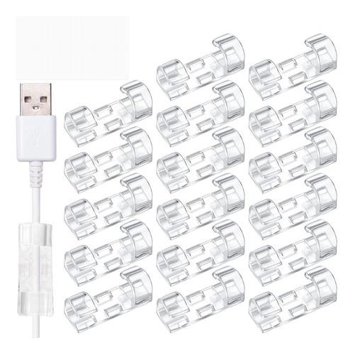 Organizador Cables Escritorio Pc Con Adhesivo 300 Unidades