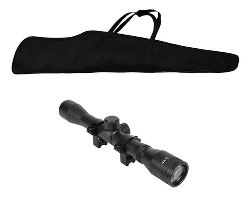 Luneta Rifle De Pressão 4x32 Trilho De 11mm + Capa 
