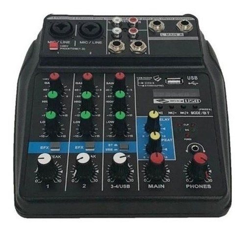 Consola De Mezcla De Sonido Tu04 Bt Graba 48 V Phantom Power