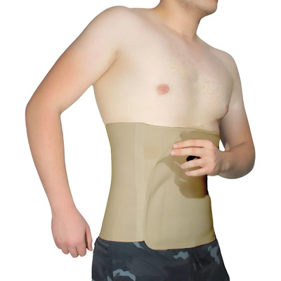 Faja Cinturilla Post Operatoria Unisex Larga Post Parto Color Beige Talla Xg | Meses sin interés