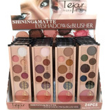 Caja De 24 Unidades Maquillaje Paleta 7 Sombras Ojos + Rubor