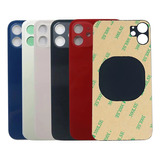 Tapa Trasera Vidrio + Adhesivo Para iPhone 12 Normal Colores