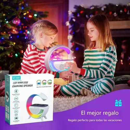 15w Cargador Inalámbrico Para iPhone, Con Bocina Y Rgb Luz