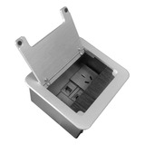 Caja De Conexión Cuadrada Aluminio Escritorio Usb Premium