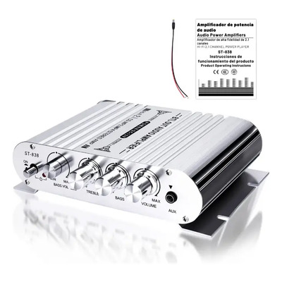 Amplificador De Audio Para Auto Y Moto Mini 2 canales Clase AB Potencia Máxima 800w Conexion Rca | Envío gratis