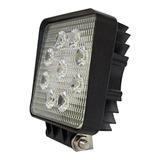 Faro Led Auxiliar Cudrado 27w 12-24v Cuatri Camion Automovil