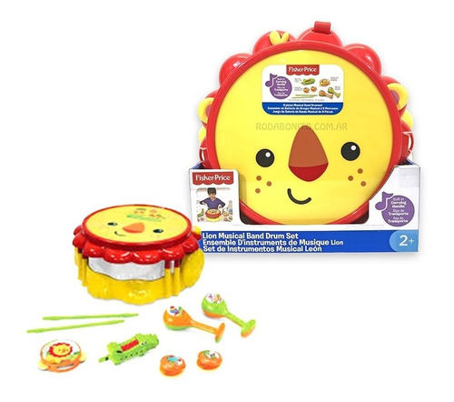 Instrumentos Bombo Flauta Pandereta Maraca Fisher Price Reig