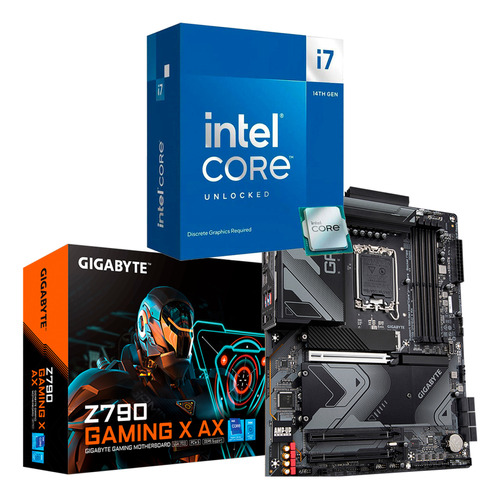 Kit Intel Core I7 14700k  Gigabyte Z790 Gaming X Ax