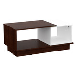 Mesa Ratona Milenial Mesa De Centro Living Wengue/blanco