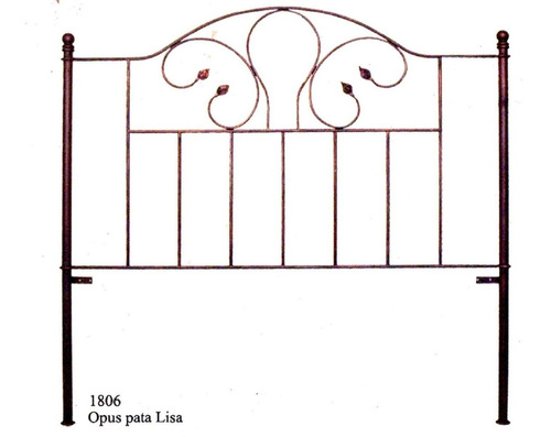 Respaldo En Hierro  Forjado P/sommier De 2 Plazas Modelo Opu