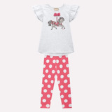 Conjunto Infantil Feminino Blusa E Legging Milon Menina