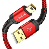 Cable Mini Usb Jsaux Paquete De 2 3.3ft Y 6.6ft -rojo