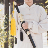 Espada Tassel Artes Marciais Chinesas Kung Fu Taiji Amarelo