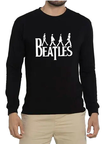 Polera Manga Larga The Beatles Banda