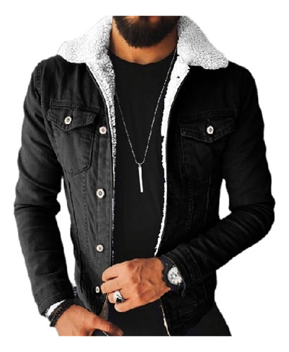 Chaqueta Vaquera Acolchada De Invierno Para Hombre