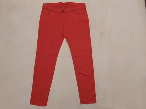 Jean Pantalón Largo El Burgués 36 Rojo Chupín Elastizado