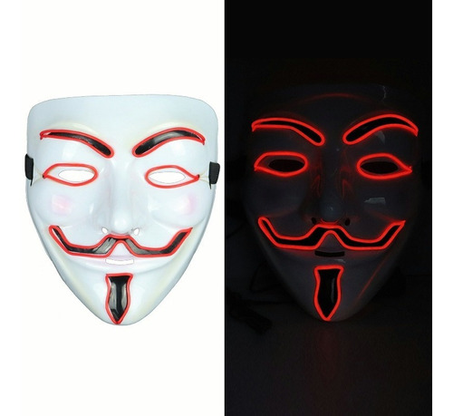 Máscara Anonymous Venganza V D Vendetta Jabbawockeez Con Led
