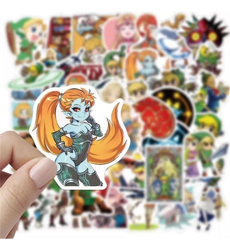 Zelda - Set De 50 Stickers / Calcomanias