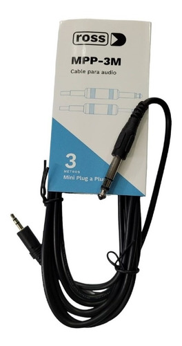 Cable Mini Plug 3.5 A Plug 6.5 Mm 3 Metros Ross