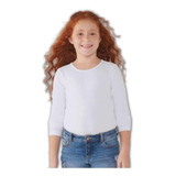 Blusa Hering Kids Menina Infantil Manga Longa Básica Algodão