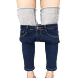Leggins Pantalones Tipo Jeans Con Polar Elasticados Invierno