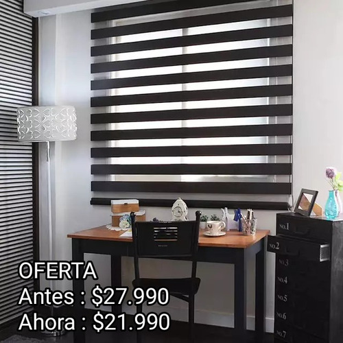 Cortinas Roller Dúo 180 Cm X 200 Cm Diferentes Colores