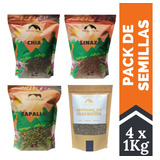 Pack Keto - Semillas Chia + Linaza + Zapallo + Maravilla