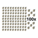 100 Conjunto Rodizios Giratorios Branca P Pequenos Moveis Pl