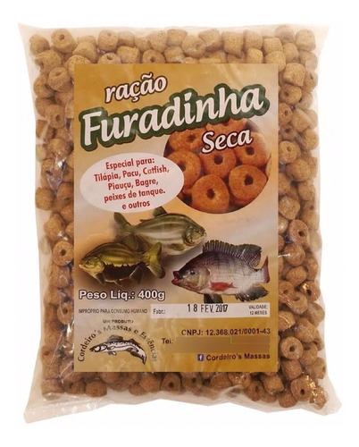 Kit 3 Pacotes Ração Furadinha Seca Cordeiro´s Special 400g