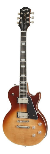 Guitarra EpiPhone Les Paul Modern Figured Caffe Latte Fade Material Do Diapasão Ébano Orientação Da Mão Destro