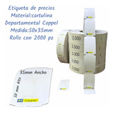 Etiqueta Departamental Coppel Precio 2,000 Pzas 50x35 Mm