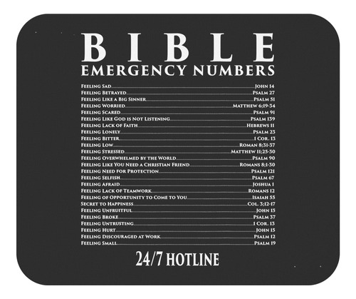 God Jesus Mousepad Christian 9 Mousemat Bible Emergency Hotl