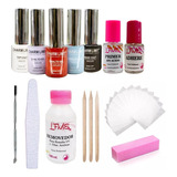 Kit Insumos Semipermanentes Esmaltes Base Top Manicura Uñas