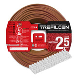 Cable Marrón 2.5mm Trefilcon X 25 Mts Incluye Conectores 