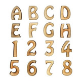 Letras Y Numeros Mdf Madera De 35 Cm X 9mm