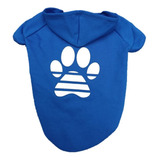 Roupa Casaco Moletom Com Capuz Para Cachorro Pet Grande Azul