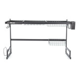 Secaplatos Rack Bacha Escurridor Seca Platos Acero Premium Color Negro