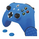 2 Funda Silicón Azul Para Control Xbox One+ 4 Gomitas Regalo