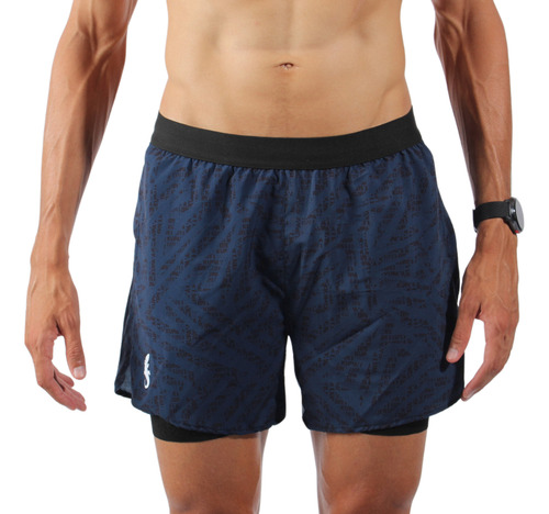 Shorts 2 Em 1 - Estampa Blue Everyday