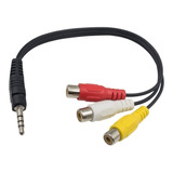 Cable 3 Rca Hembra A Mini Plug 3.5 20 Cm Adaptador Para Tv