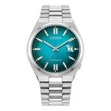 Citizen Tsuyosa Automático Blue Dial Nj0151-53x ... Dcmstore Correa Plata Bisel Plata Fondo Azul