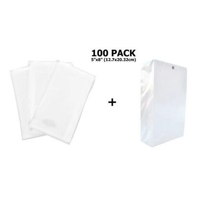 Paquete 100 Insertos Cartones + 100 Bolsas Celofán 5x8in | Meses sin interés