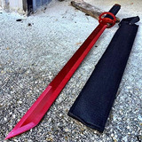 Nuevo Espada Ninja Machete Rojo Full Tang Tactical Blade Kat