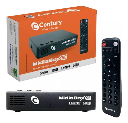 Receptor Century Midiabox Se B7 Midia Box Hd Tv Sat Regional