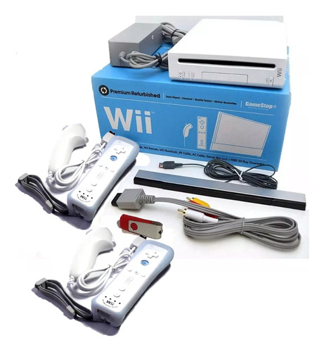 Nintendo Wii Con Dos Controles Y 20 Juegos