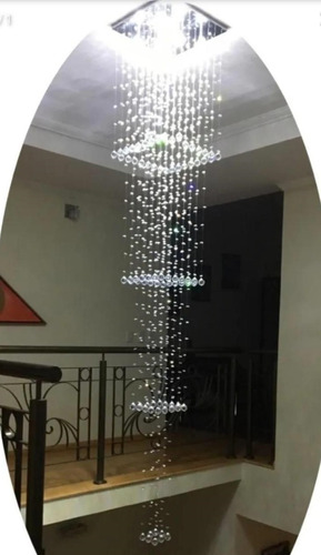 Lustres Pendente  Cristal Pe Direito Alto Base 40x40 /2m 