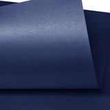 15 Fls Papel Perolado Metálico Cartão Color Plus Azul Escuro