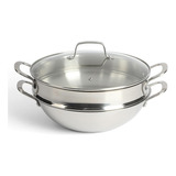 Cacerola/vaporera Martha Stewart De 30,4cm De Acero Inox.